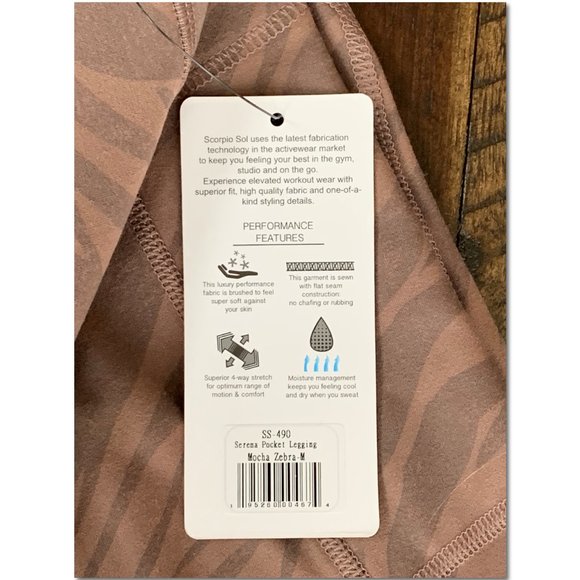 Exercise Leggings Size Medium Zebra NWT - Picture 3 of 4